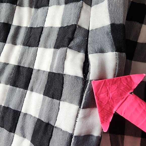 LPA Revolve Womens XS Dress Rachele Checker Black White Tie Strap Mini Party - Picture 8 of 12